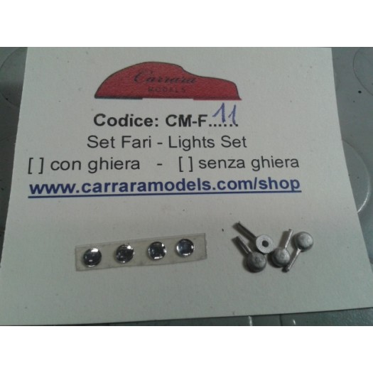 CM-F11 n° 4 Fari di 3 mm con ghiera diametro 3,5 mm 